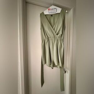 SHEIN Sage Green Sleeveless Romper